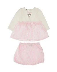 Girls' Medusa Print Barocco Poplin Dress & Bloomers - Baby