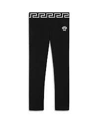 Versace Girls' Medusa Embroidered Jersey Leggings