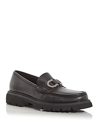 Ferragamo Men's Gancini Leather Loafers