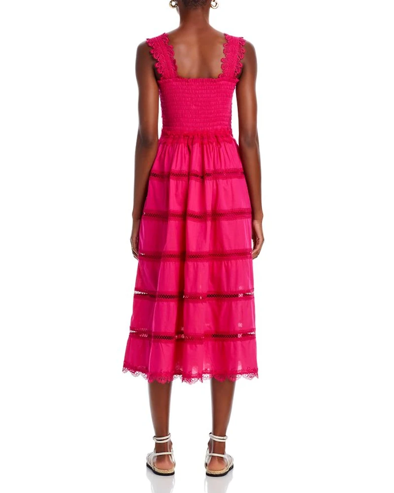 Kate Lace Trim Midi Dress - Exclusive