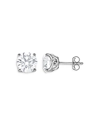 Certified Lab Grown Diamond Stud Earrings 18K White Gold