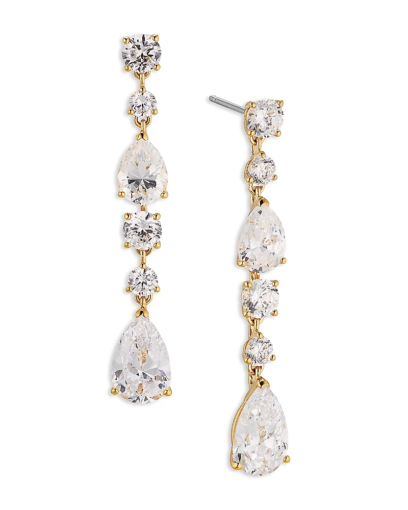 Nadri Halle Cubic Zirconia Linear Drop Earrings