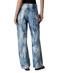 Logan Mid Rise Wide Leg Jeans Indigo Water Color