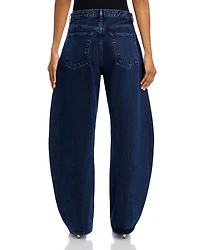 High Rise Bubble Jeans Dorado