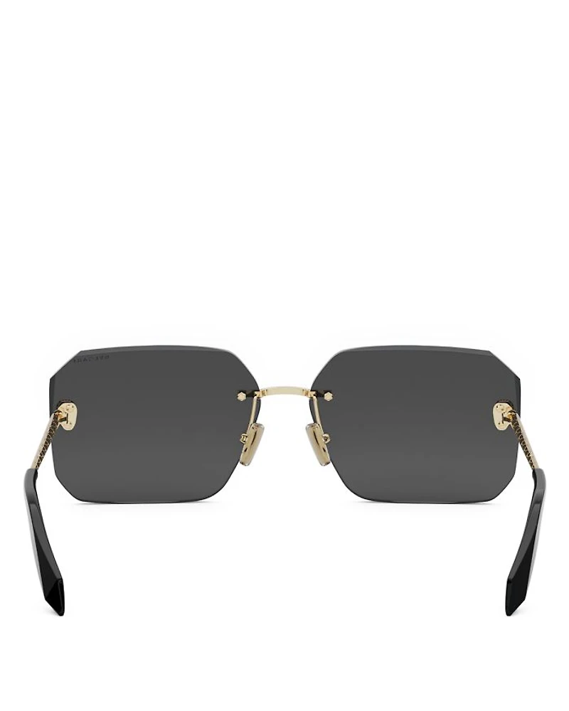 Serpenti Rectangular Sunglasses, 62mm
