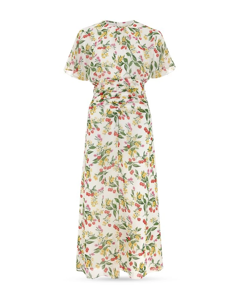Tegan Printed Silk Dress