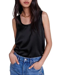 Maje Lourma Silk Blend Sleeveless Top