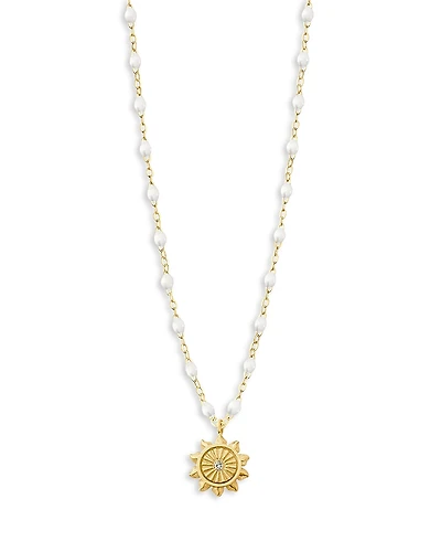 Gigi Clozeau 18K Yellow Gold Bead Sun Pendant Necklace, 16.5
