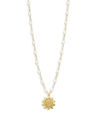 Gigi Clozeau 18K Yellow Gold Bead Sun Pendant Necklace, 16.5