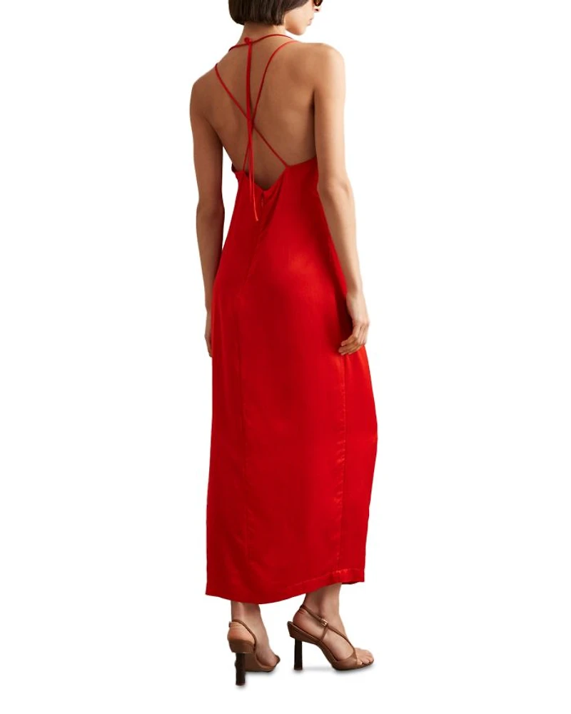 Lilah Cowl Neck Slip Midi Dress