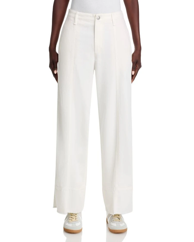 Arianna Featherweight Wide Leg Jeans White