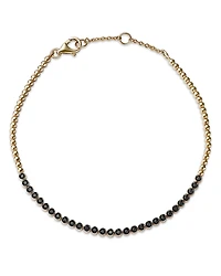 Bloomingdale's Fine Collection Black Diamond Bezel Bead Link Bracelet