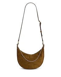 Gerard Darel Le Suzanne Suede Half Moon Bag