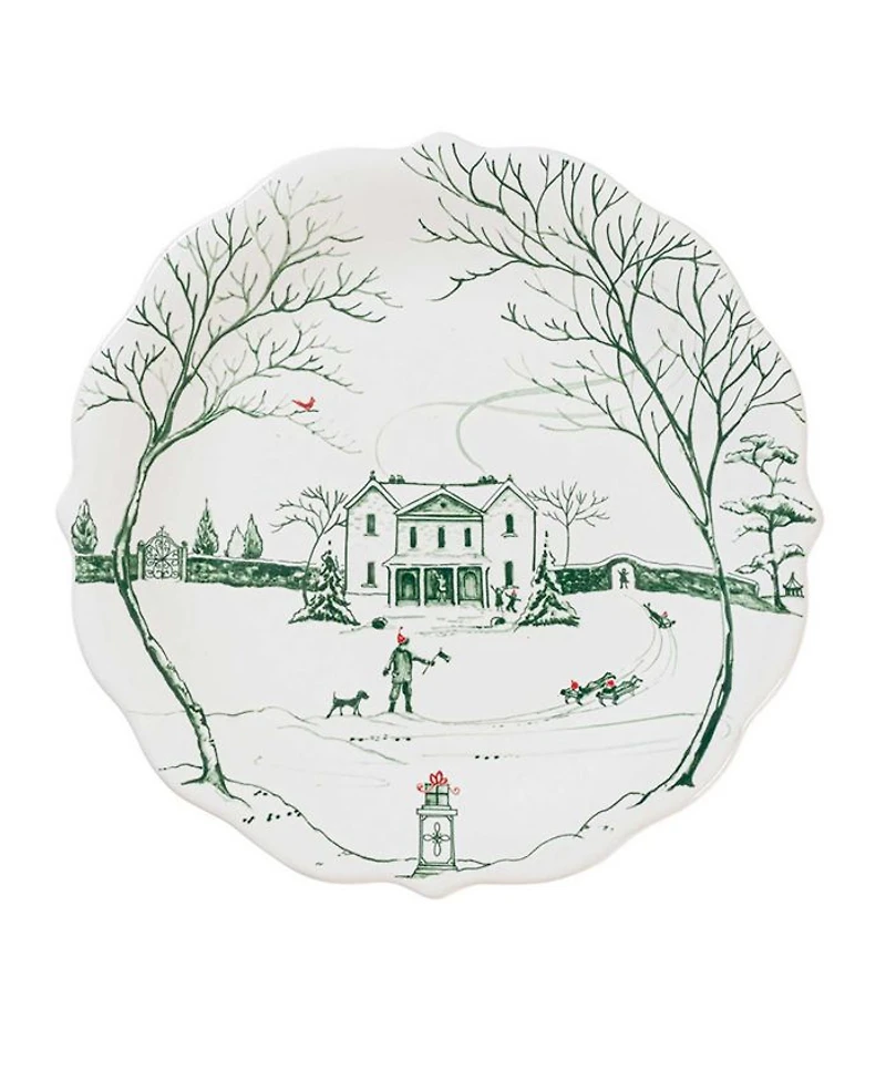 Country Estate Winter Frolic Party Plate Assorted Set of 4