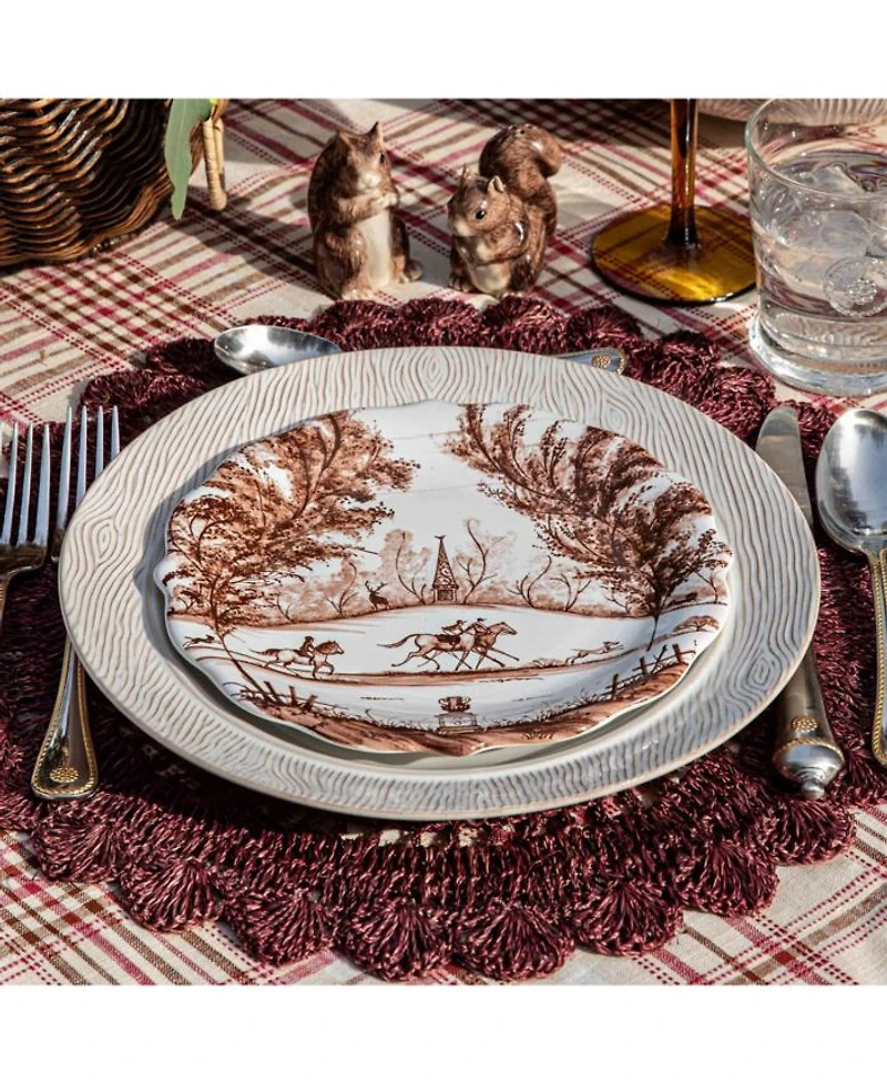 Country Estate Harvest Party Plate Assorted Set of 4