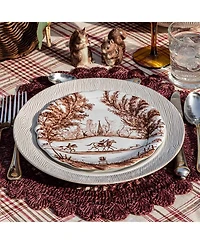 Country Estate Harvest Party Plate Assorted Set of 4