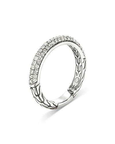 Sterling Silver JH Essentials Pavé Diamond Band Ring, 0.60 tcw