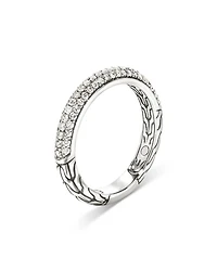 Sterling Silver JH Essentials Pavé Diamond Band Ring, 0.60 tcw