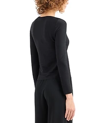 Stretch Jacquard Jersey Top