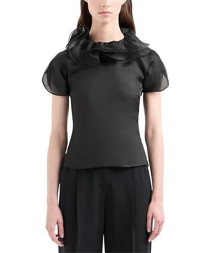Silk Ruffle Shirt