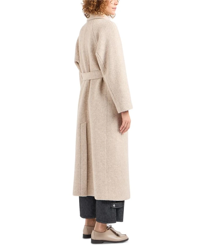 Wool Melange Belted Trench Coat