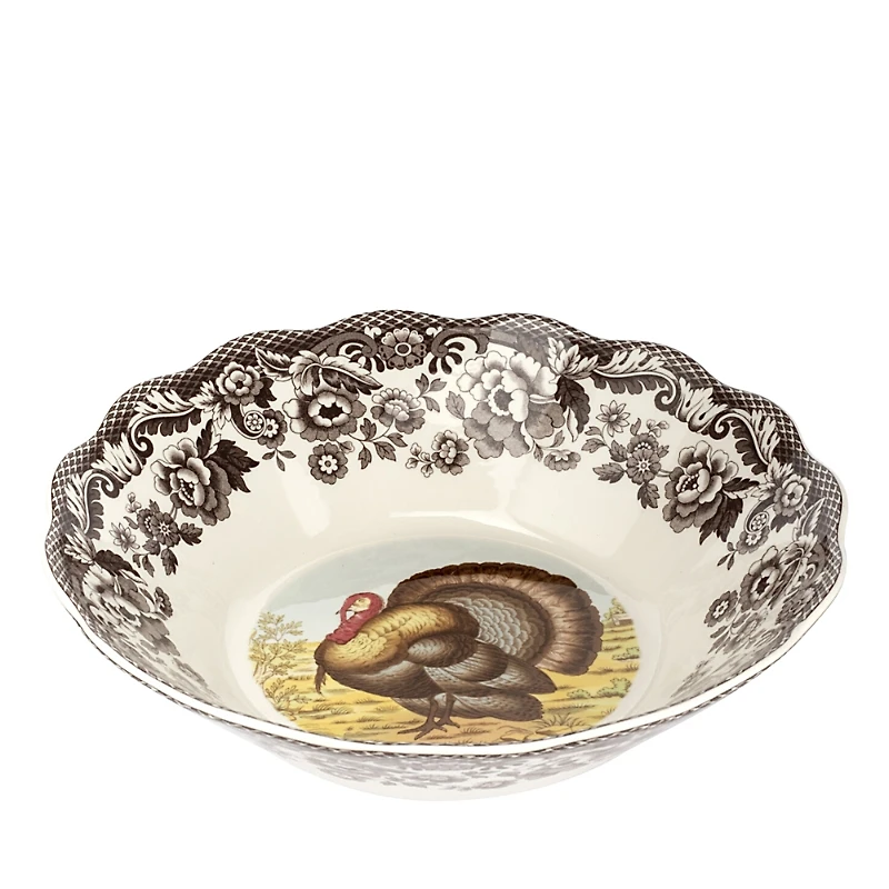 Spode Woodland Turkey Daisy Bowl