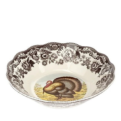 Spode Woodland Turkey Daisy Bowl