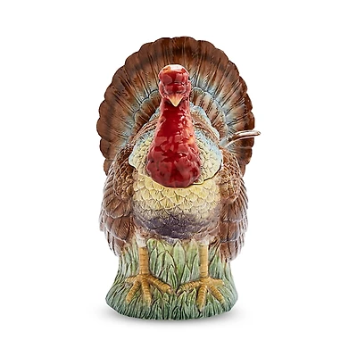 Spode Woodland Turkey Soup Tureen & Ladle