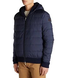 Wool & Cashmere Reversible Full Zip Down Hoodie