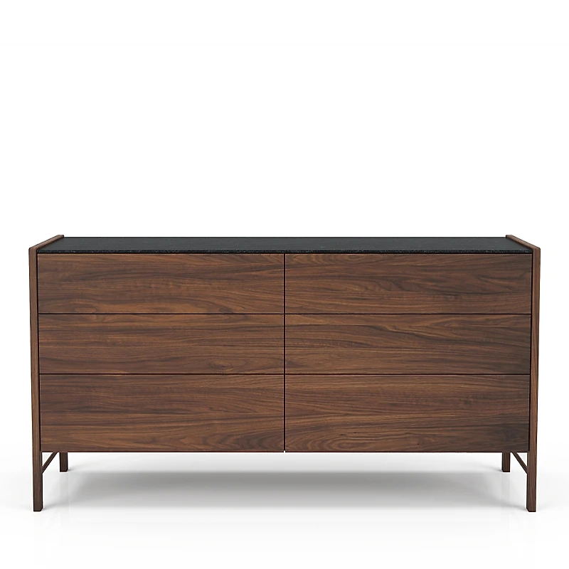 Huppe Frida Six Drawer Dresser with Natural Stone