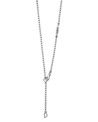 Sterling Silver Caviar Spark Diamond U Pendant Necklace