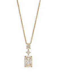 Rare Jewels Cubic Zirconia Pendant Necklace 18K Gold Plated, 16"-18"