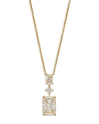 Nadri Rare Jewels Cubic Zirconia Pendant Necklace 18K Gold Plated, 16-18