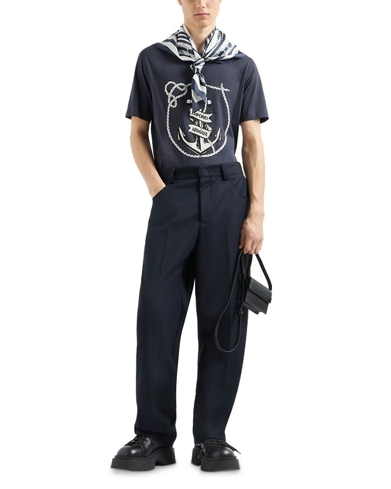 Embroidered Anchor Logo Tee