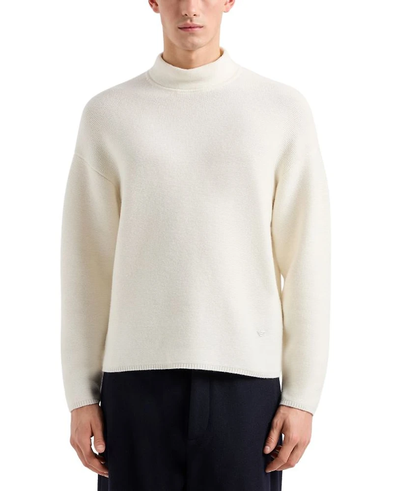 Virgin Wool Allover Jacquard Striped Sweater