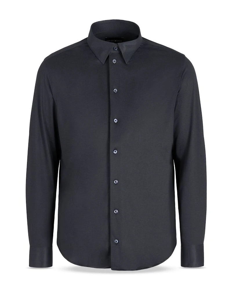 Four Way Stretch Printed Regular Fit Button Down Shirt