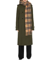 Lola Check Cashmere Hooded Scarf