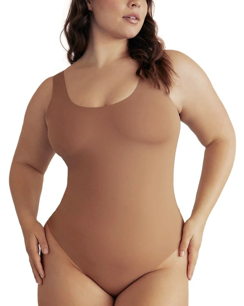 Scoop Neck Hourglass Shapewear Cheeky Bodysuit