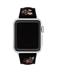 Apple Watch® Floral Black Silicone Strap, 38/40/41mm