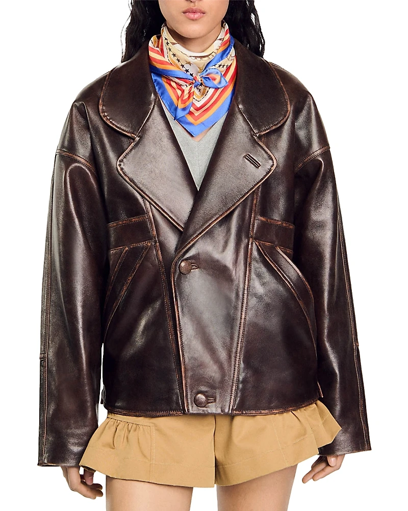 Sandro Clem Leather Jacket