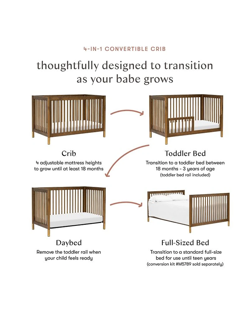 Gelato 4-in-1 Convertible Crib & Toddler Bed Conversion Kit