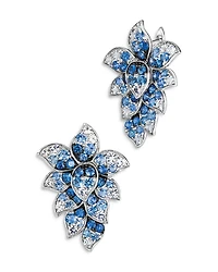 Bloomingdale's Fine Collection Sapphire Ombre & White Sapphire Cluster Statement Earrings