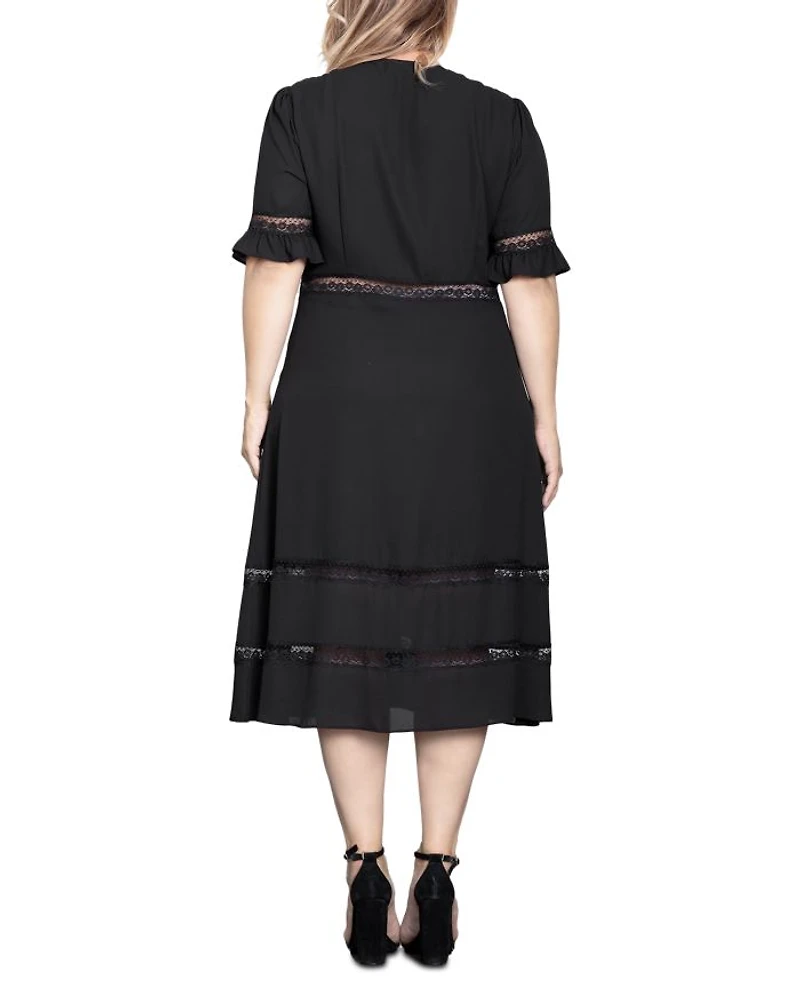 Button Front Midi Dress