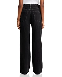 Featherweight Logan High Rise Wide Leg Jeans Jet Black