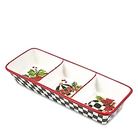 Mackenzie-Childs Deck the Halls Trio Divided Server