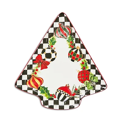 Mackenzie-Childs Deck the Halls Tree Serving Platter