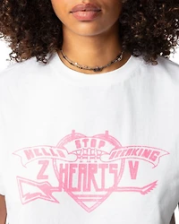 Hello Stop Breaking Hearts Oversized Tee