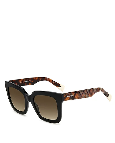Missoni Fabric Eyewear Prescription Compatible Square Sunglasses