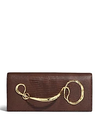 Alexis Bittar Twisted Gold Side Handle Clutch