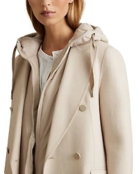 Maeve Wool Blend Double Breasted Blindseam Trench Coat